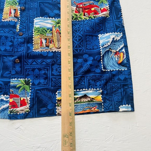 Hawaiian Vintage Collection SHIRT Mens Size XL Button up Cars And Beach Made USA - Picture 4 of 7